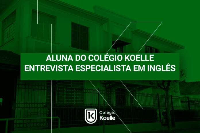 Aluna do Colégio Koelle entrevista especialista internacional em inglês